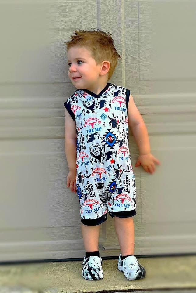 TRUMP HOODED ROMPER