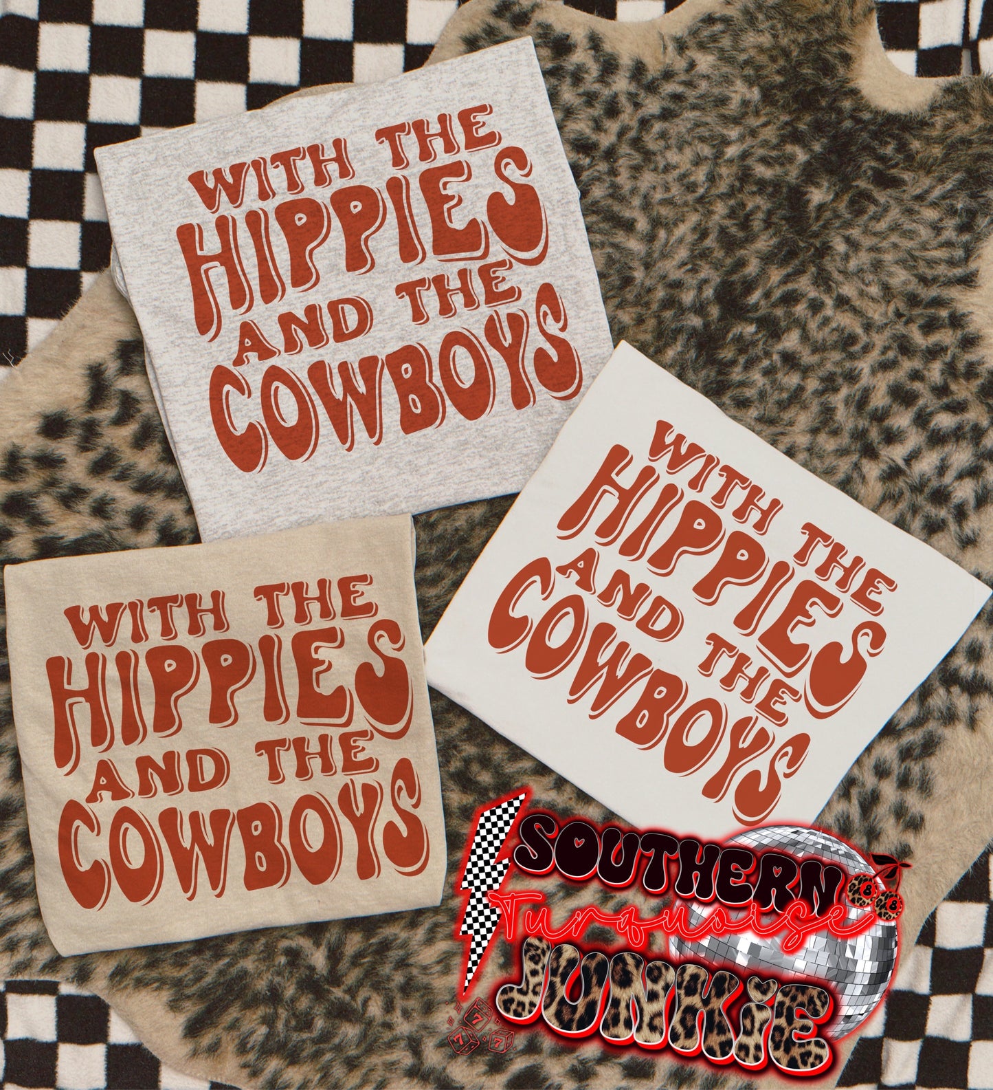 HIPPIES & COWBOYS TEE