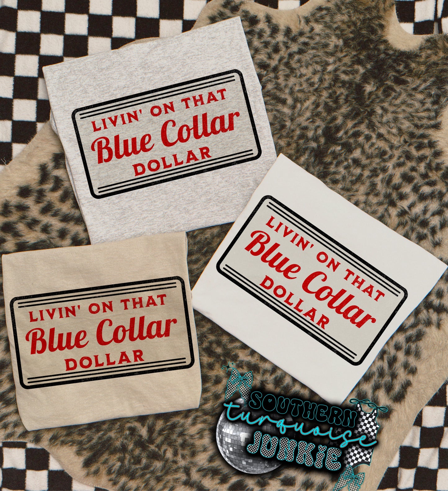 LIVIN ON THAT BLUE COLLAR DOLLAR TEE