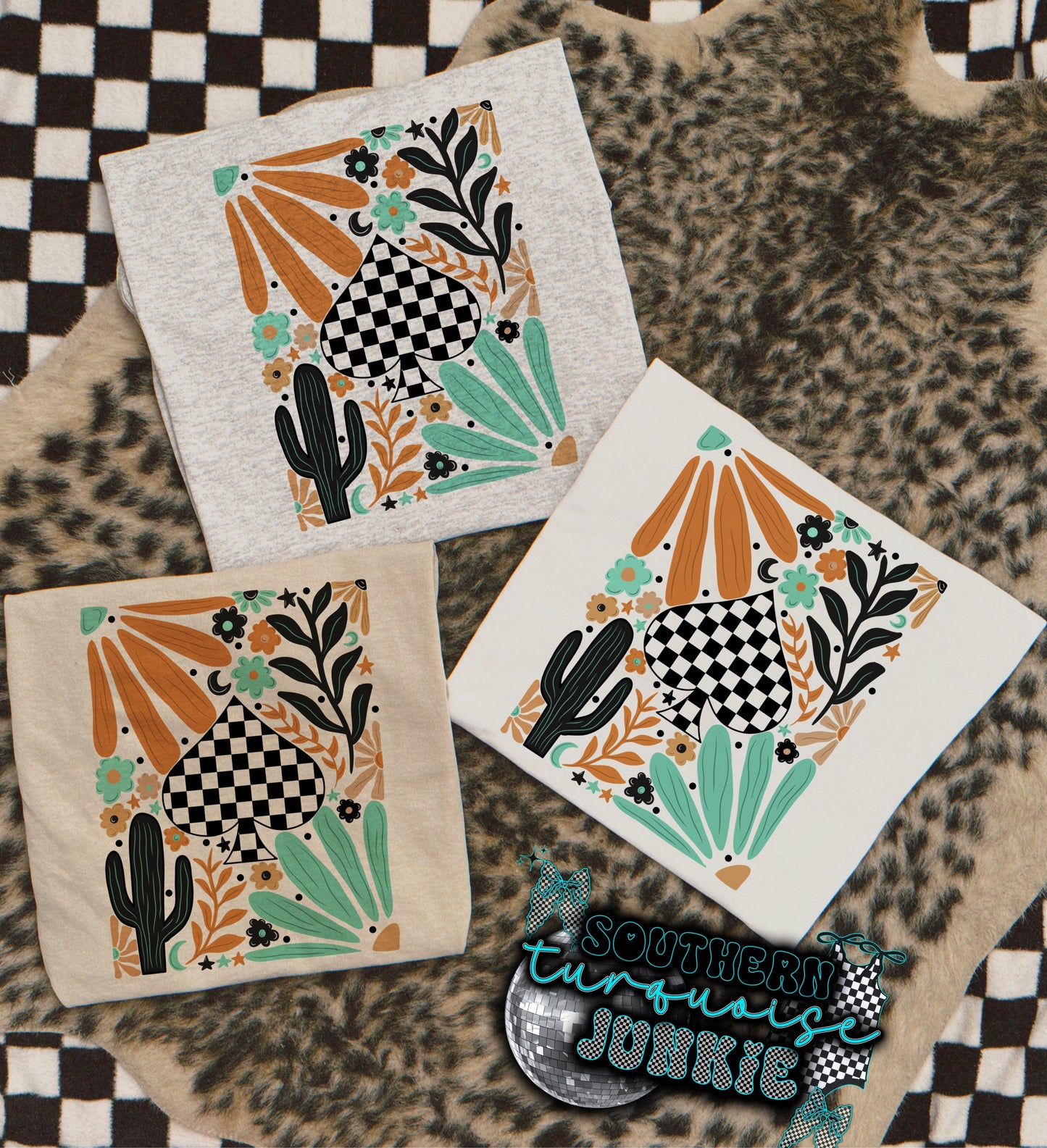 CHECKERED SPADE TEE