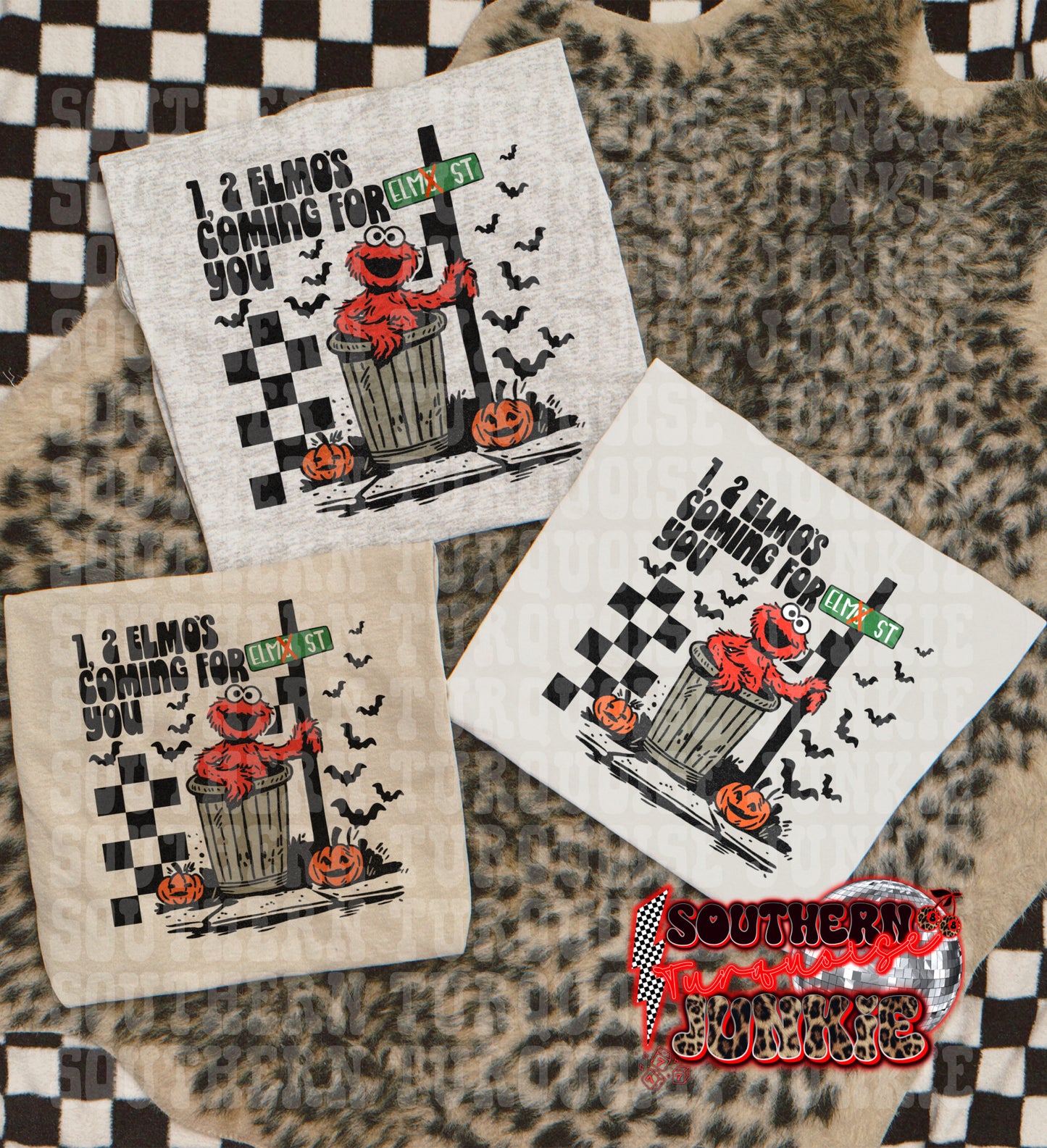 1,2 ELMOS COMING FOR YOU TEE