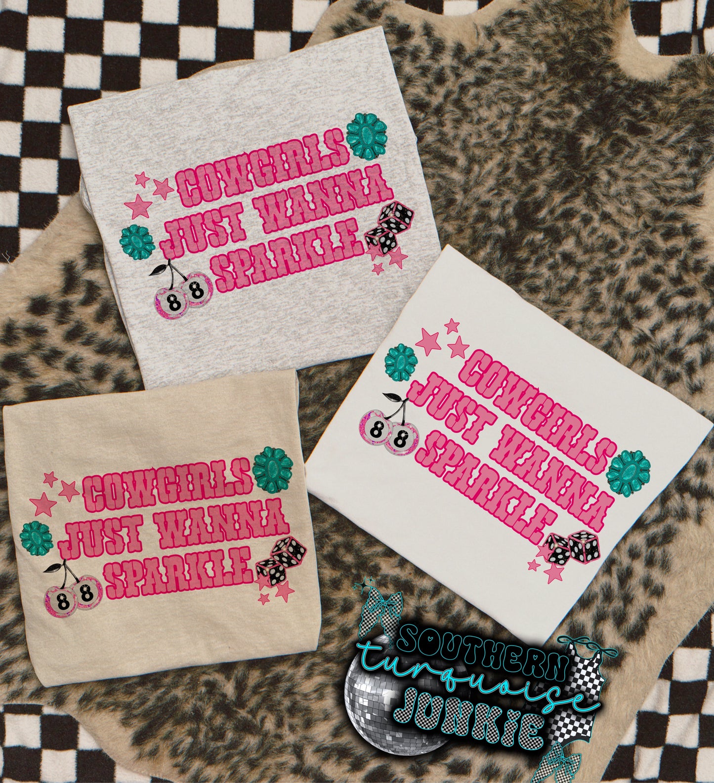 COWGIRLS JUST WANNA SPARKLE TEE