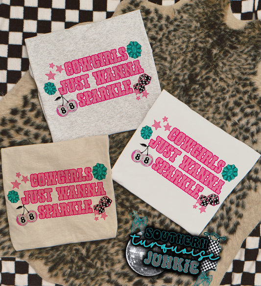 COWGIRLS JUST WANNA SPARKLE TEE