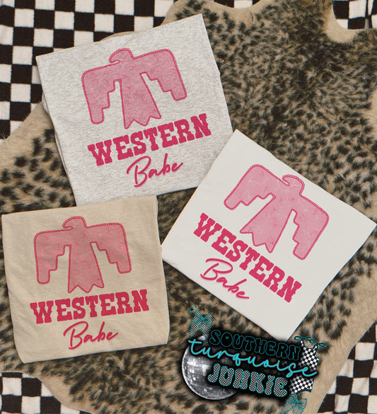 WESTERN BABE PINK TEE
