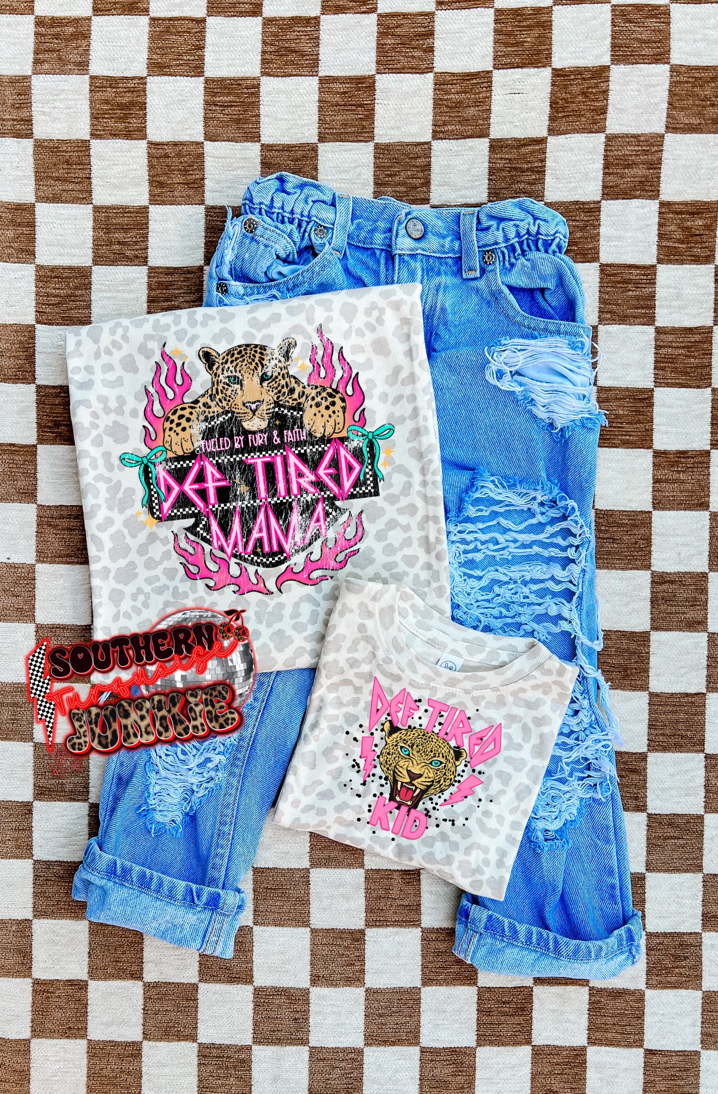 DEF TIRED MAMA/MINI TSHIRT