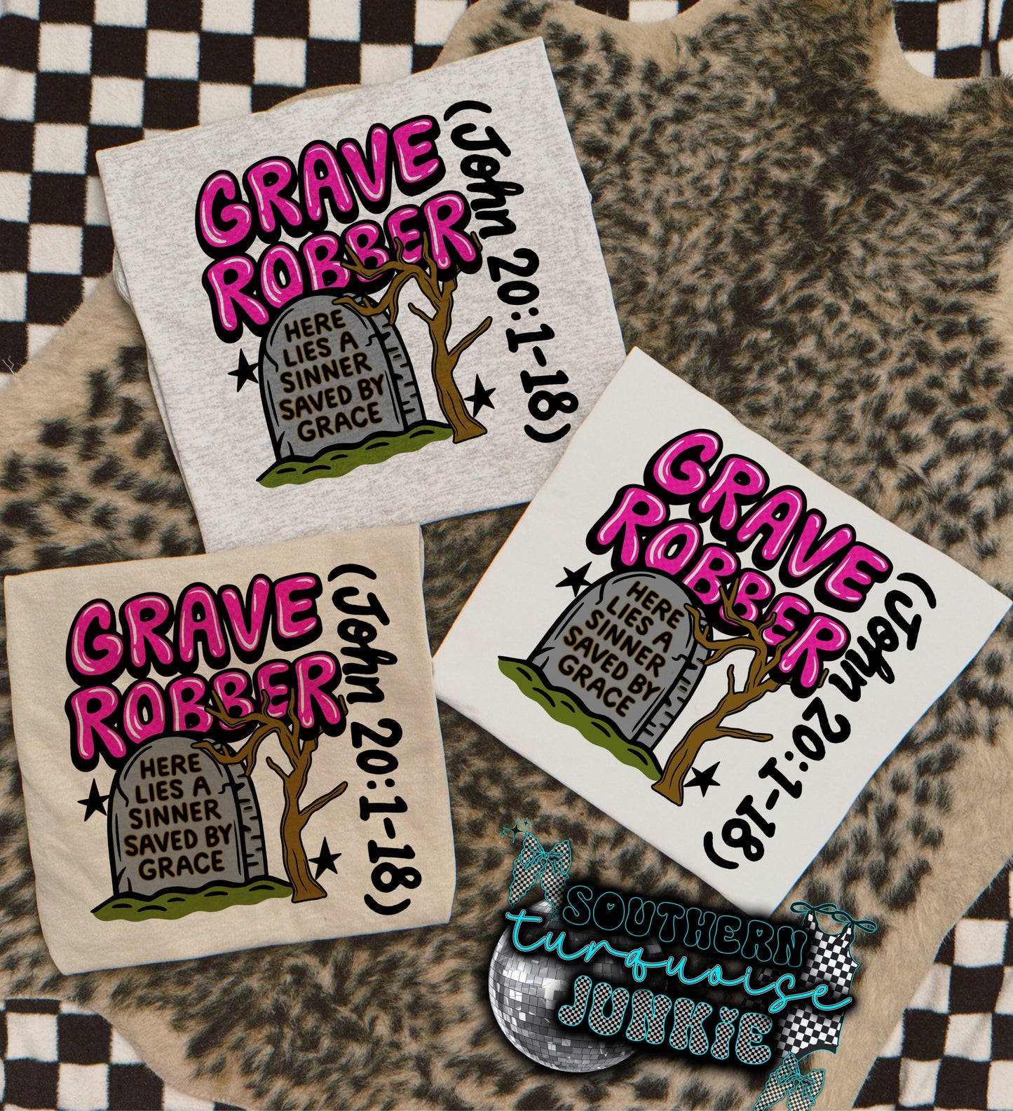 GRAVE ROBBER (PINK) TEE