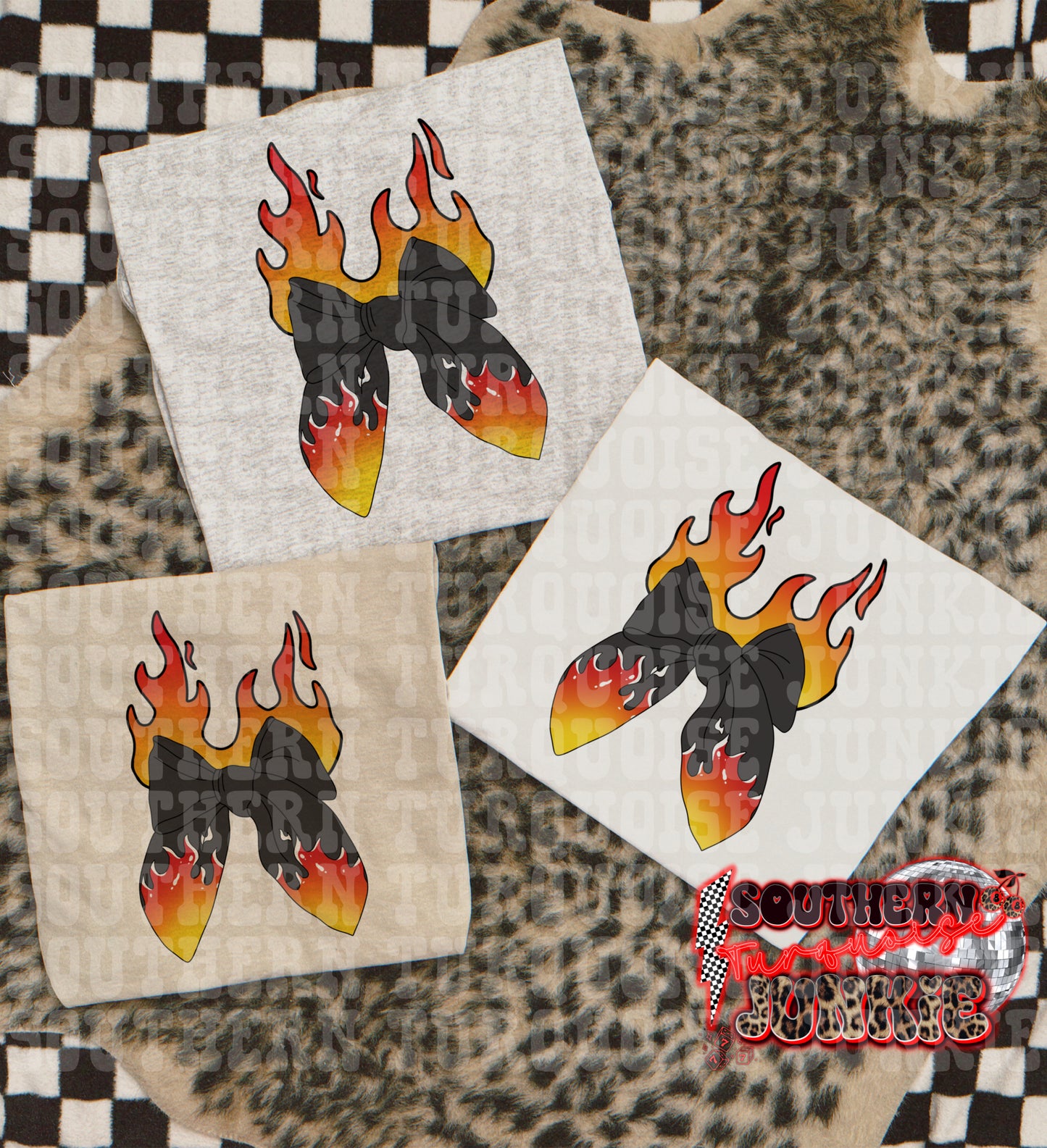 FLAMES BOW TEE