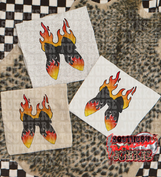FLAMES BOW TEE