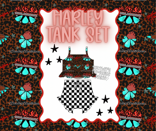 HARLEY DAVIDSON RUFFLED TANK SET