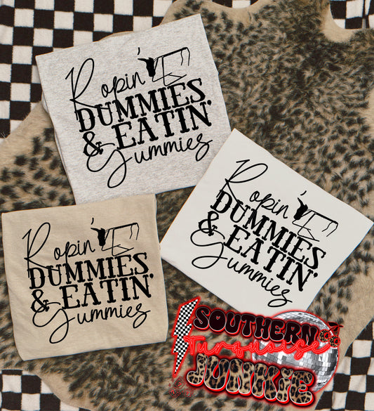 ROPIN DUMMIES & EATING GUMMIES TEE