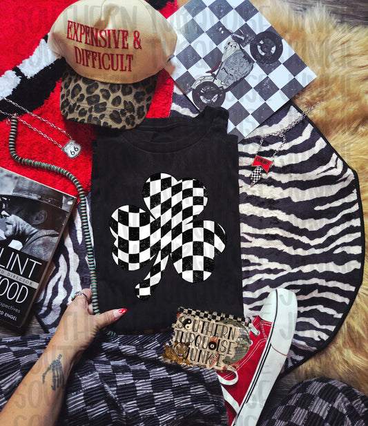 CHECKERED CLOVER TEE