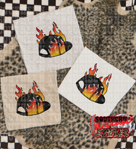FLAMES HAT TEE