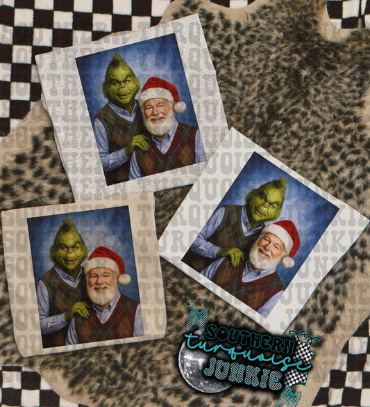 GREEN GUY & SANTA TEE