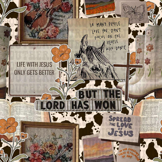 THE LORD HAS WON HANDMADE
