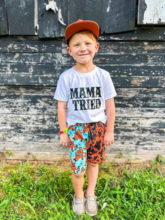 MAMA TRIED SPLIT SHORTS